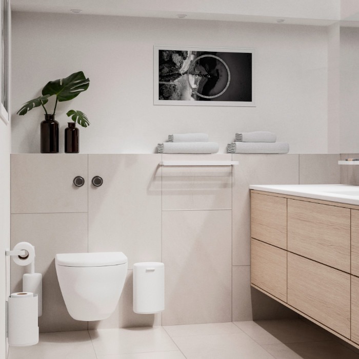 Zone Denmark Cestino per Bagno Bianco