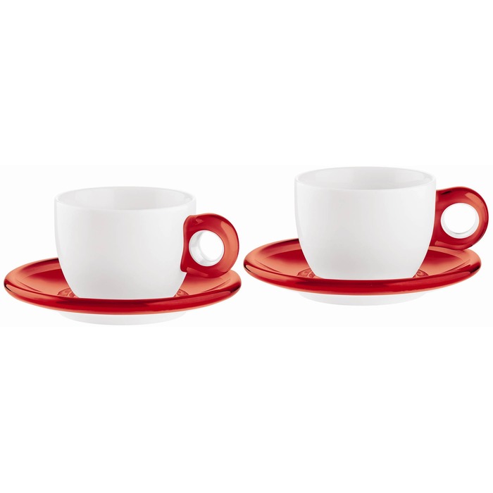 Cappuccino Cups and Saucers, Set of 2