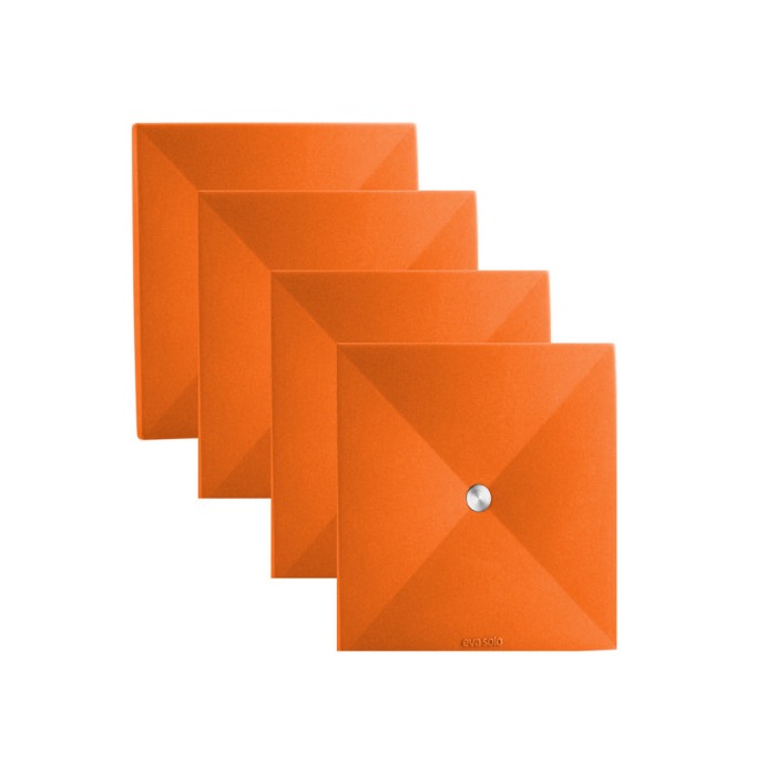 Hub Versterken lettergreep Eva Solo, Glasonderzetter 9.5 x 9.5 cm (4 stuks) - oranje